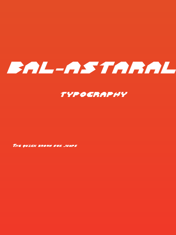 Bal-Astaral Expanded Italic Poster