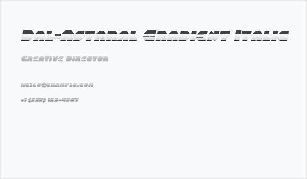 Bal-Astaral Gradient Italic Business Card