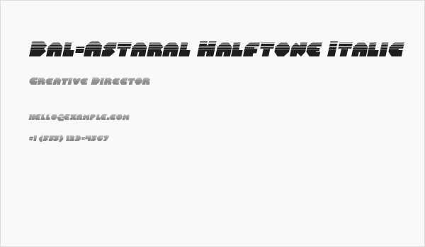 Bal-Astaral Halftone Italic Business Card