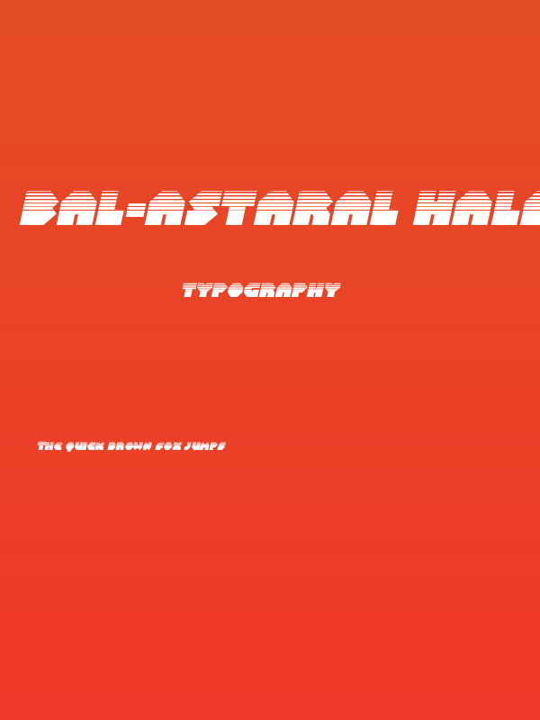 Bal-Astaral Halftone Italic Poster