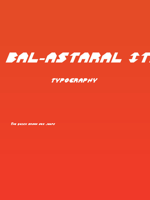 Bal-Astaral Italic Poster