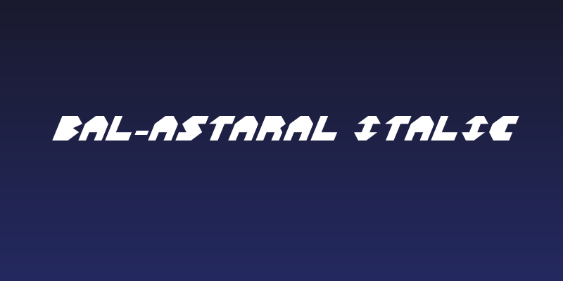 Bal-Astaral Italic Social Header
