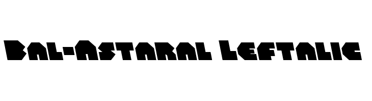 Bal-Astaral Leftalic Font