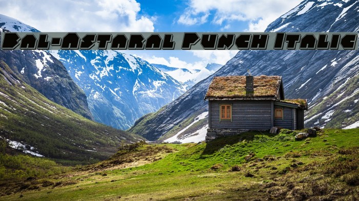 Bal-Astaral Punch Italic Font examples