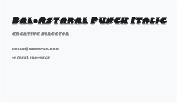 Bal-Astaral Punch Italic Business Card