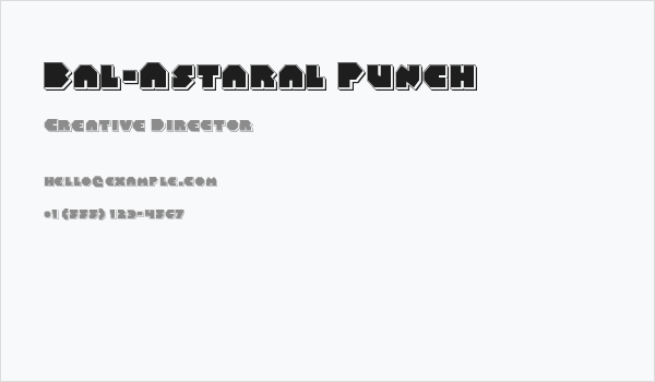 Bal-Astaral Punch Business Card