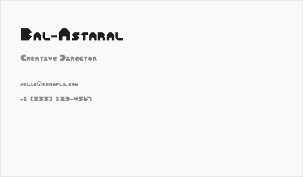 Bal-Astaral Business Card