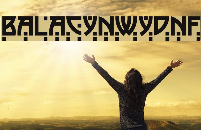 BalaCynwydNF Font examples