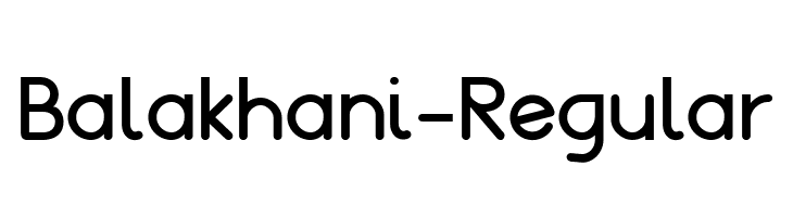 Balakhani-Regular  font caratteri gratis