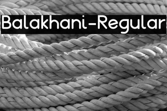 Balakhani-Regular Font examples