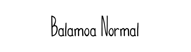 Balamoa Normal  font caratteri gratis