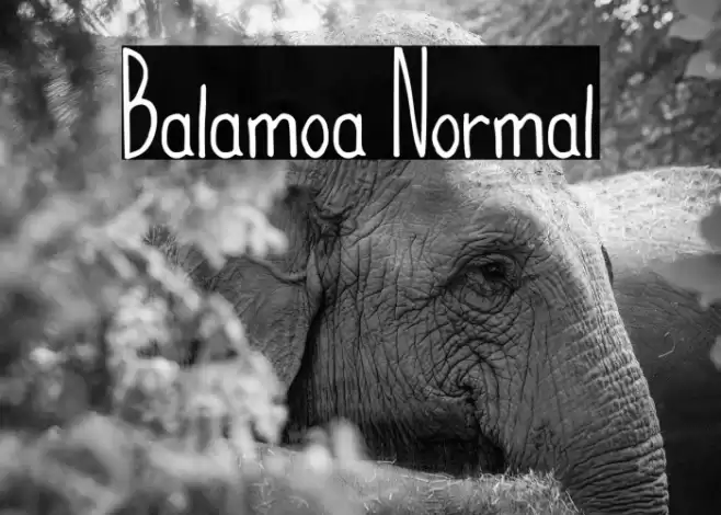 Balamoa Normal Font examples