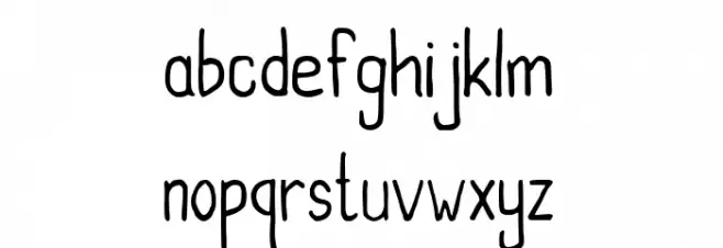 Balamoa Normal Schriftart Kleinbuchstaben