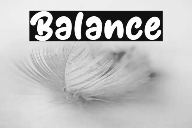 Balance Font examples