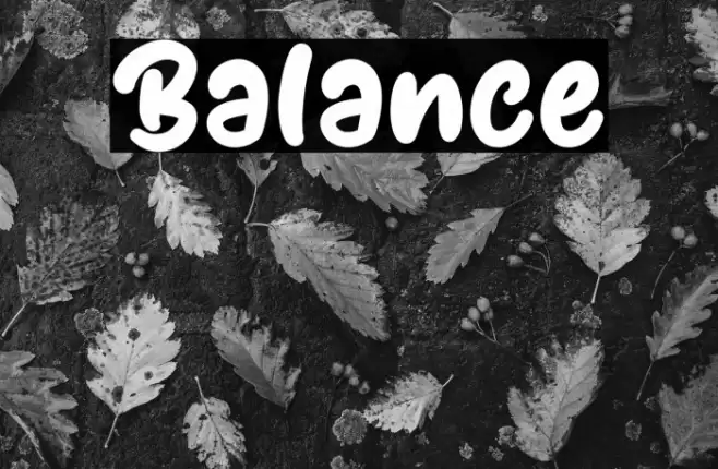 Balance Font examples