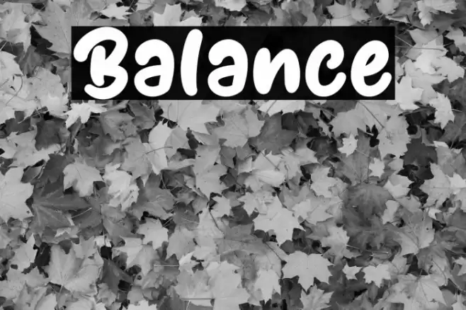 Balance Font examples