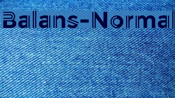 Balans-Normal Font examples
