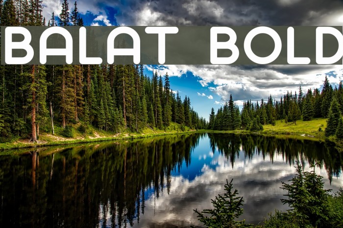 Balat Bold Font examples