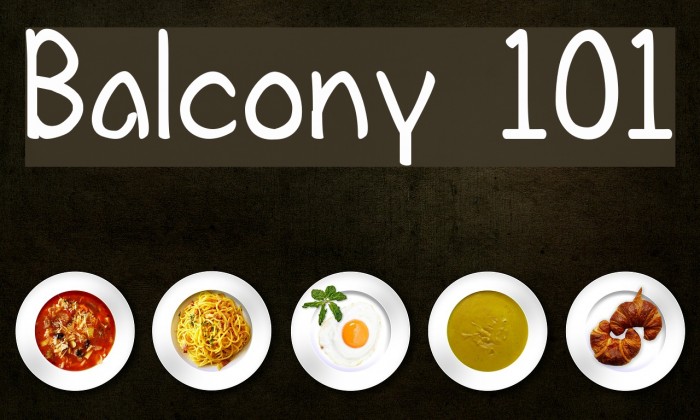 Balcony 101 Font examples