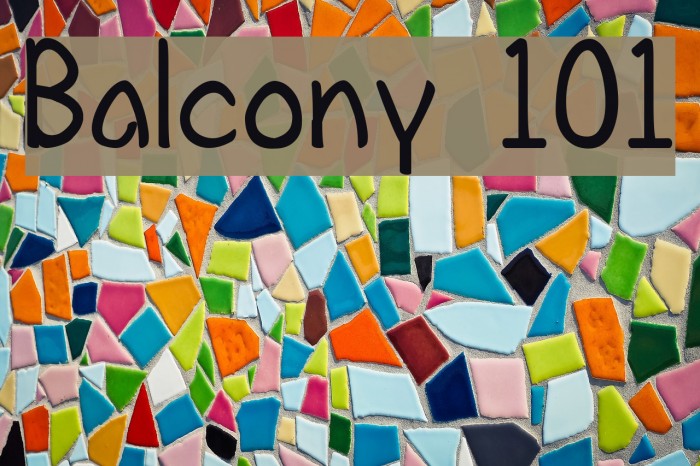 Balcony 101 Font examples