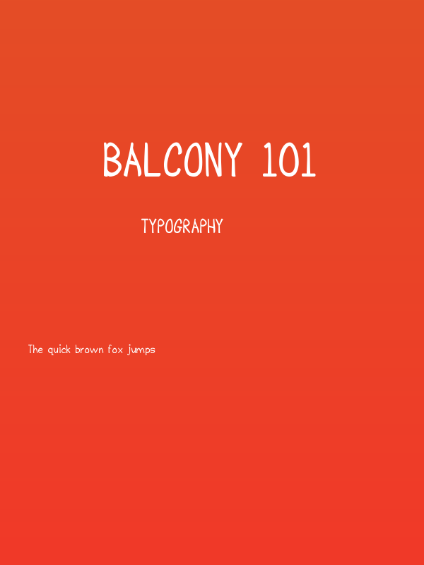 Balcony 101 Poster