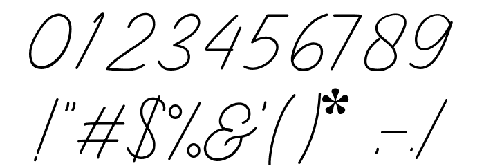 Balcony Signature Font OTHER CHARS