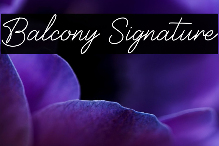 Balcony Signature Example 2