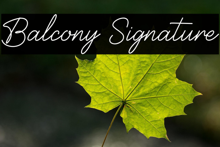 Balcony Signature Example 3