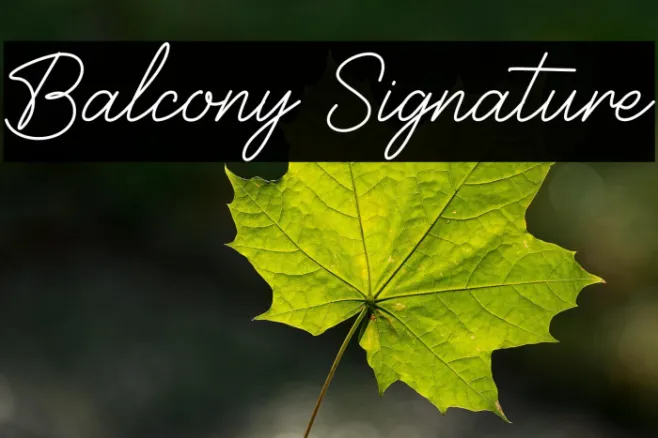 Balcony Signature Example 3