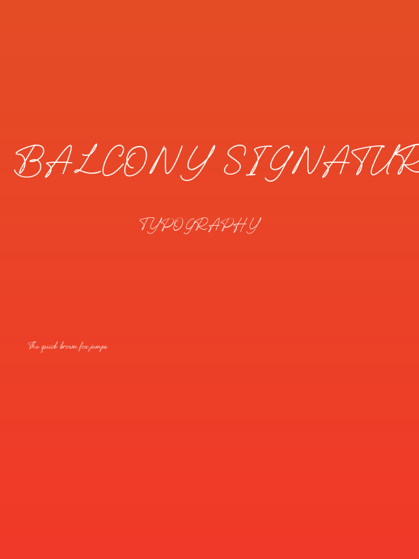 Balcony Signature Poster