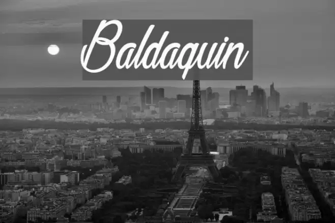Baldaquin Font examples