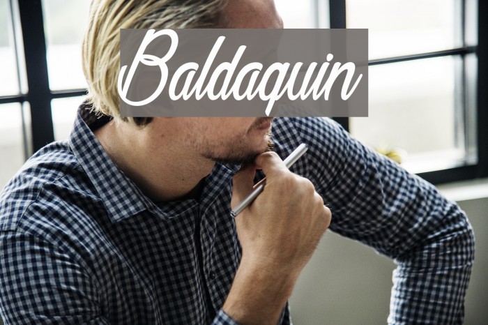 Baldaquin Font examples