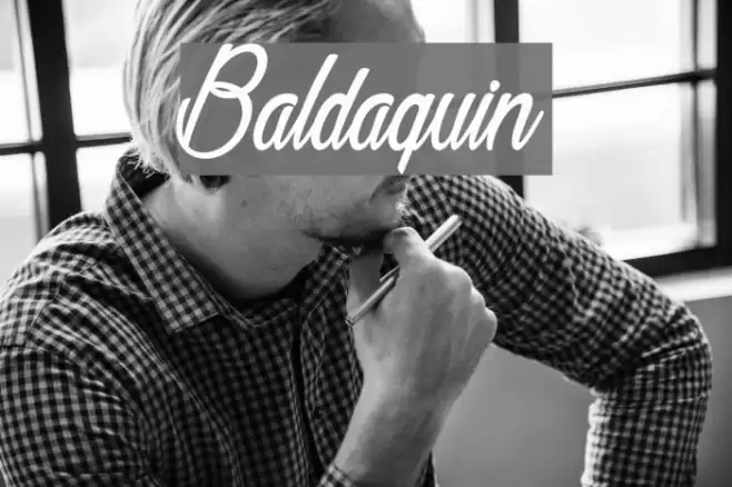 Baldaquin Font examples