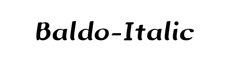Baldo-Italic  Скачать бесплатные шрифты