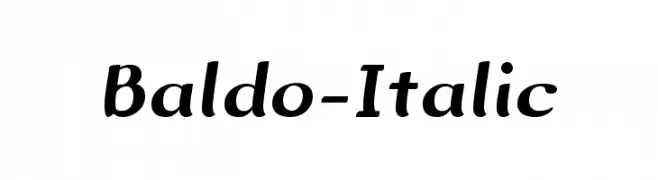 Baldo-Italic  नि: शुल्क फ़ॉन्ट्स डाउनलोड