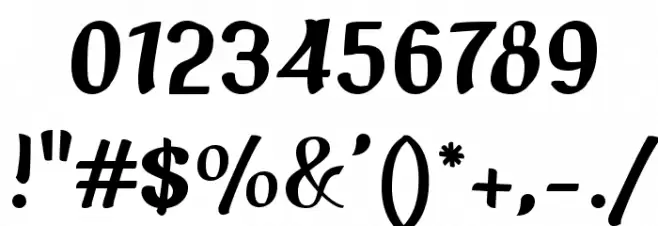Baldo-Italic Font OTHER CHARS