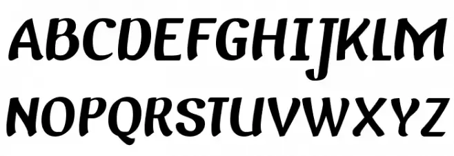 Baldo-Italic Caratteri MAIUSCOLE