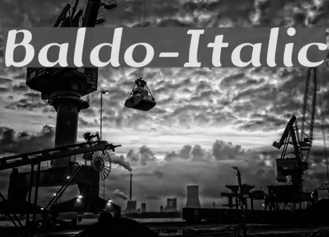Baldo-Italic Font examples