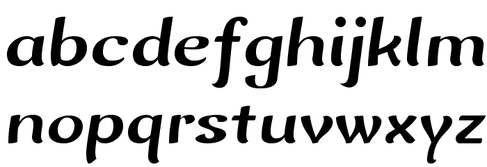 Baldo-Italic Font LOWERCASE