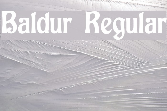 Baldur Regular Font examples