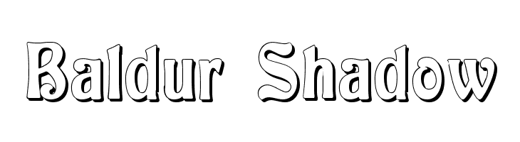Baldur Shadow Font