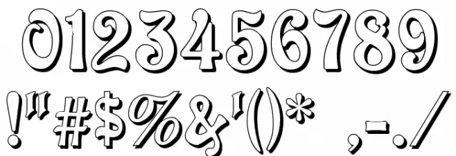 Baldur Shadow Font OTHER CHARS