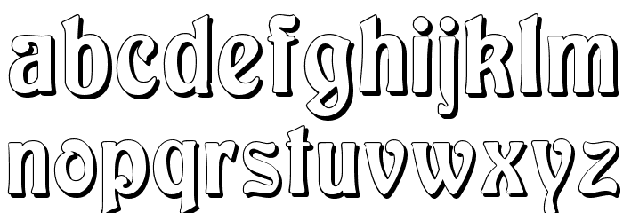 Baldur Shadow Font LOWERCASE