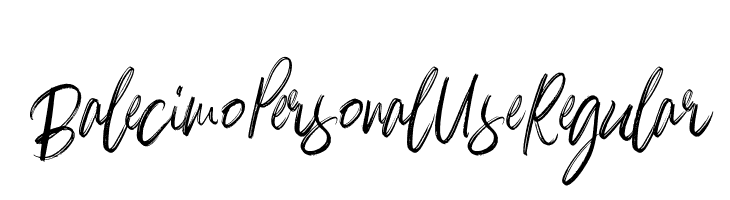 Balecimo Personal Use Regular  font caratteri gratis