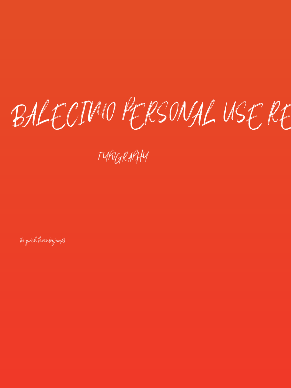 Balecimo Personal Use Regular Poster