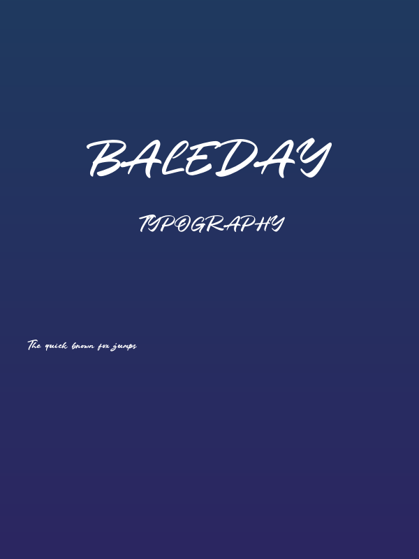 Baleday Poster