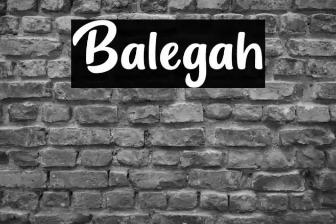 Balegah Font examples