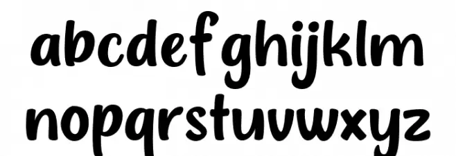 Balegah Schriftart Kleinbuchstaben