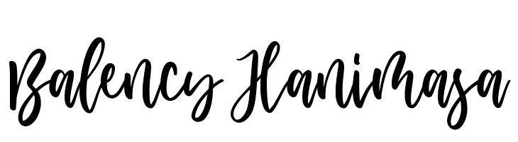Balency Hanimasa  font caratteri gratis