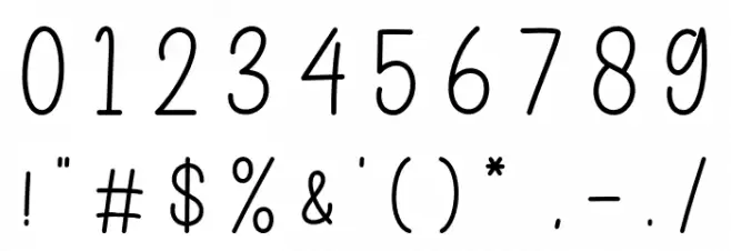 Baleno Handi Font OTHER CHARS
